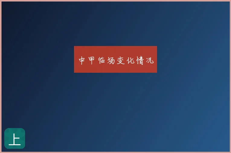 中甲临场变化情况